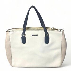 Kate Spade Leighann Satchel Cream/white/black Leather NO shoulder strap WKRU4387